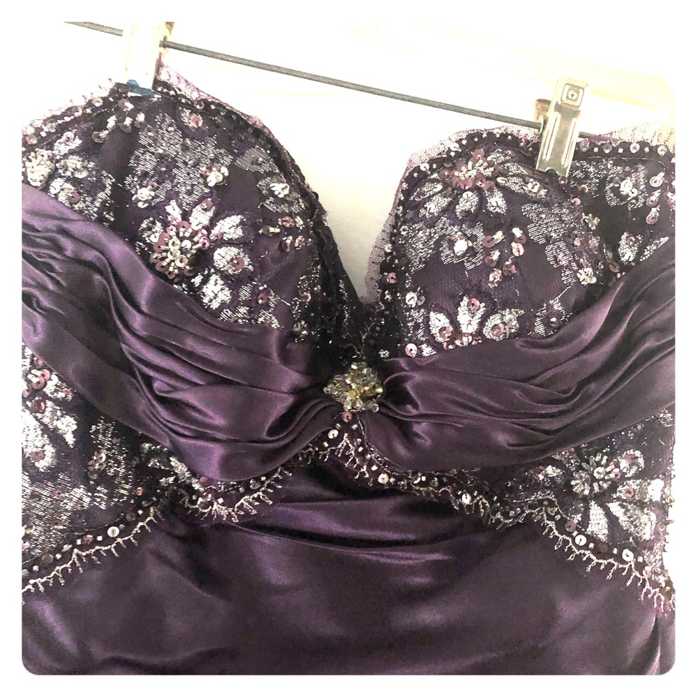 Eggplant purple prom dress